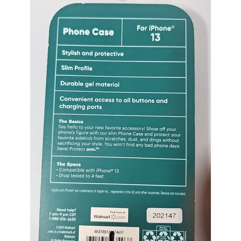 onn. iPhone‎ 13 Phone Case Durable Gel Aztec Printed Cellphone Protector